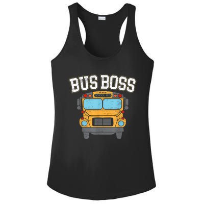 Bus Boss School Service Student Delivery Specialist Ladies PosiCharge Competitor Racerback Tank