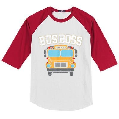 Bus Boss School Service Student Delivery Specialist Kids Colorblock Raglan Jersey