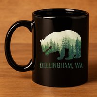 Bellingham Bear State Of Washington Pacific Nw Wildlife 11oz C Handle Ceramic Mug