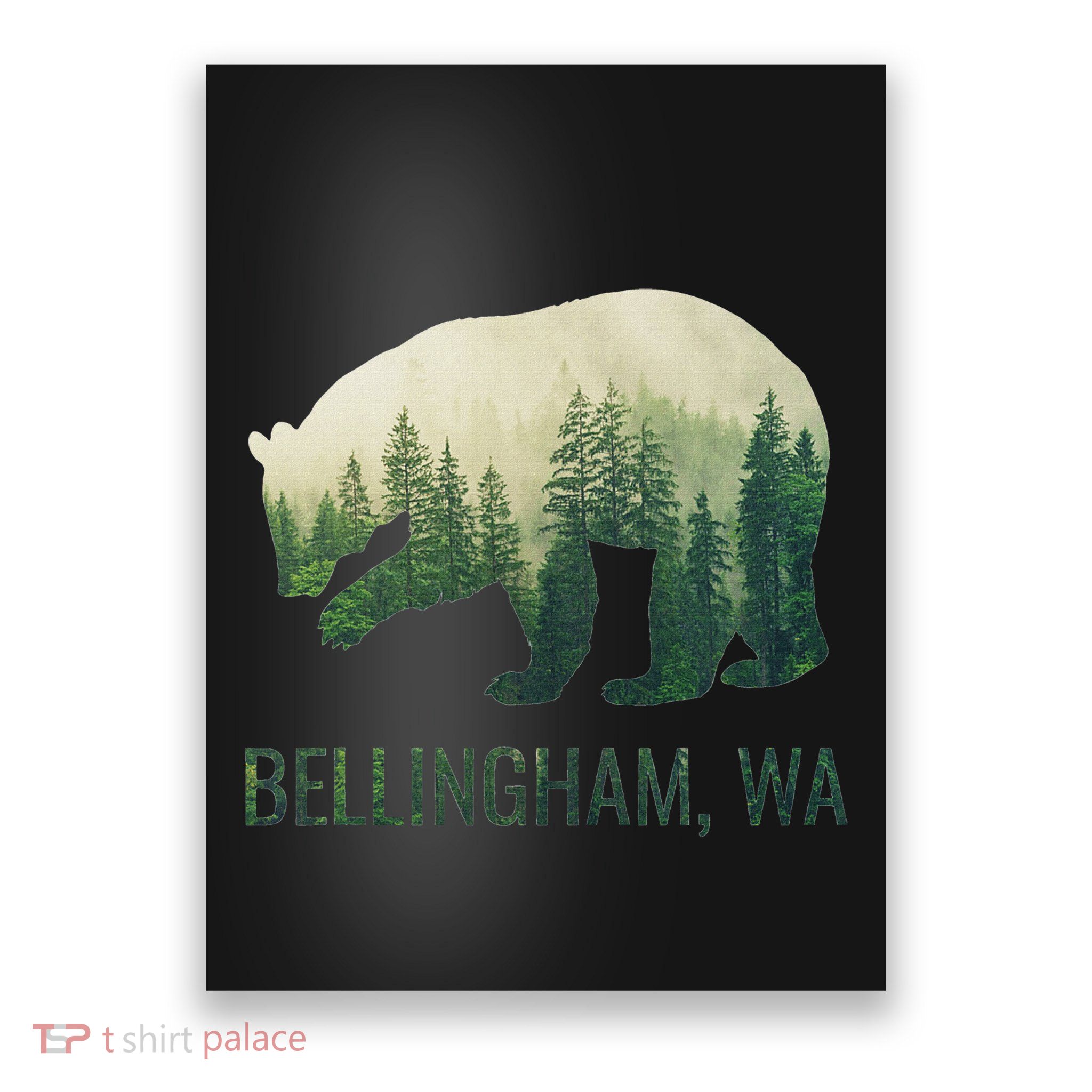 Bellingham Bear State Of Washington Pacific Nw Wildlife Poster