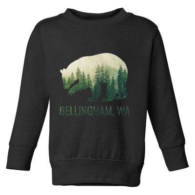 Bellingham Bear State Of Washington Pacific Nw Wildlife Toddler Sweatshirt