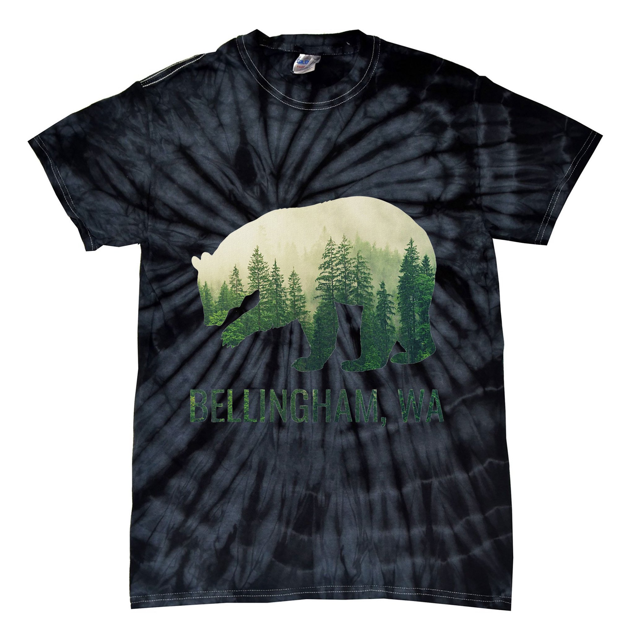 Bellingham Bear State Of Washington Pacific Nw Wildlife Tie-Dye T-Shirt