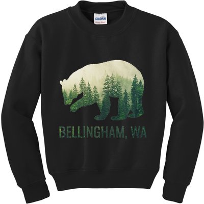 Bellingham Bear State Of Washington Pacific Nw Wildlife Kids Sweatshirt