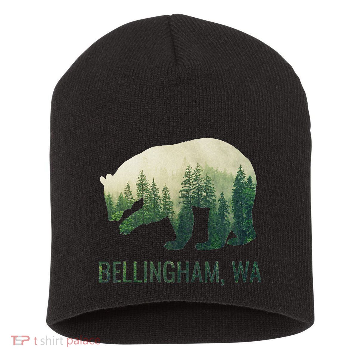 Bellingham Bear State Of Washington Pacific Nw Wildlife Short Acrylic Beanie