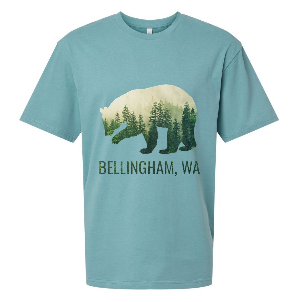 Bellingham Bear State Of Washington Pacific Nw Wildlife Sueded Cloud Jersey T-Shirt