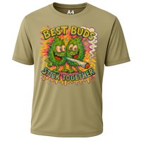 Best Buds Stick Together Marijuana Cannabis Weed Stoner Cooling Performance Crew T-Shirt