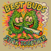 Best Buds Stick Together Marijuana Cannabis Weed Stoner Cooling Performance Crew T-Shirt