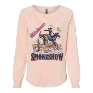 Boho Bull Skull Cow Oklahoma Smokeshow Western Country Womens California Wash Sweatshirt