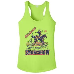 Boho Bull Skull Cow Oklahoma Smokeshow Western Country Ladies PosiCharge Competitor Racerback Tank