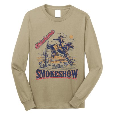 Boho Bull Skull Cow Oklahoma Smokeshow Western Country Long Sleeve Shirt