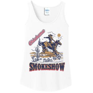 Boho Bull Skull Cow Oklahoma Smokeshow Western Country Ladies Essential Tank