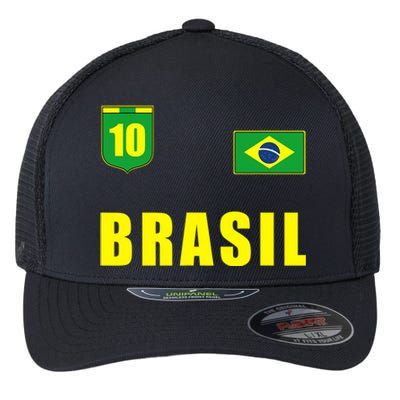 Brasil Brazil Soccer Player Jersey Flag Trikot Clothing Flexfit Unipanel Trucker Cap