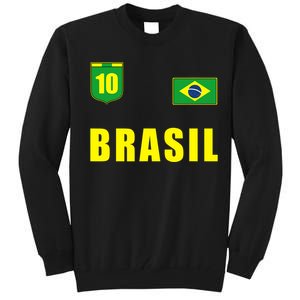 Brasil Brazil Soccer Player Jersey Flag Trikot Clothing Tall Sweatshirt