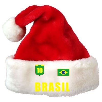 Brasil Brazil Soccer Player Jersey Flag Trikot Clothing Premium Christmas Santa Hat