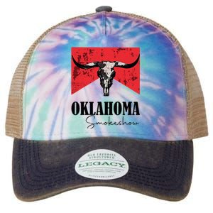 Boho Bull Skull Cow Oklahoma Smokeshow Western Country Legacy Tie Dye Trucker Hat