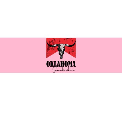 Boho Bull Skull Cow Oklahoma Smokeshow Western Country Bumper Sticker