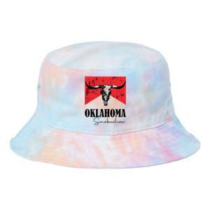 Boho Bull Skull Cow Oklahoma Smokeshow Western Country Tie Dye Newport Bucket Hat