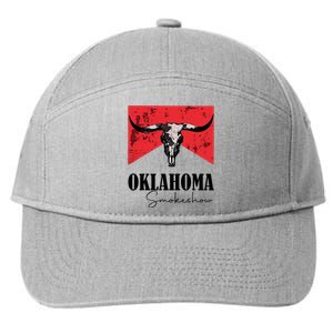 Boho Bull Skull Cow Oklahoma Smokeshow Western Country 7-Panel Snapback Hat