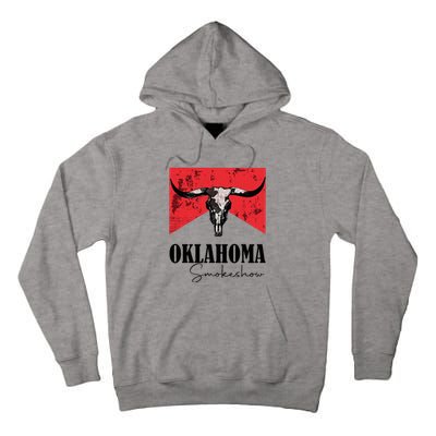 Boho Bull Skull Cow Oklahoma Smokeshow Western Country Tall Hoodie