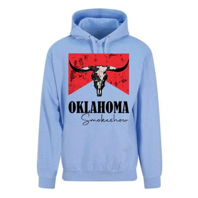 Boho Bull Skull Cow Oklahoma Smokeshow Western Country Unisex Surf Hoodie