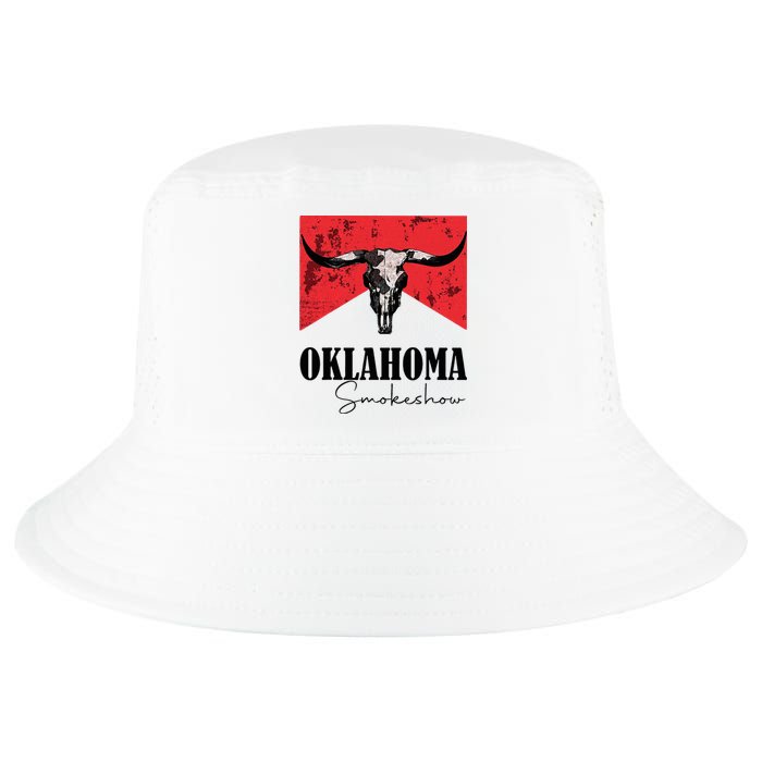 Boho Bull Skull Cow Oklahoma Smokeshow Western Country Cool Comfort Performance Bucket Hat