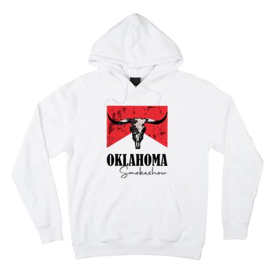 Boho Bull Skull Cow Oklahoma Smokeshow Western Country Hoodie