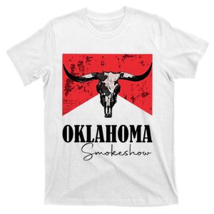 Boho Bull Skull Cow Oklahoma Smokeshow Western Country T-Shirt