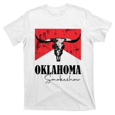 Boho Bull Skull Cow Oklahoma Smokeshow Western Country T-Shirt