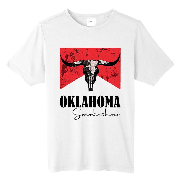 Boho Bull Skull Cow Oklahoma Smokeshow Western Country Tall Fusion ChromaSoft Performance T-Shirt