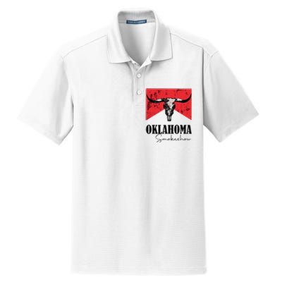 Boho Bull Skull Cow Oklahoma Smokeshow Western Country Dry Zone Grid Polo