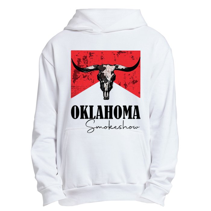 Boho Bull Skull Cow Oklahoma Smokeshow Western Country Urban Pullover Hoodie