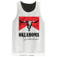 Boho Bull Skull Cow Oklahoma Smokeshow Western Country Mesh Reversible Basketball Jersey Tank