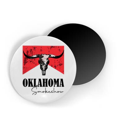 Boho Bull Skull Cow Oklahoma Smokeshow Western Country Magnet