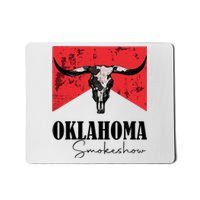 Boho Bull Skull Cow Oklahoma Smokeshow Western Country Mousepad