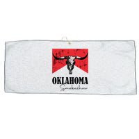 Boho Bull Skull Cow Oklahoma Smokeshow Western Country Large Microfiber Waffle Golf Towel