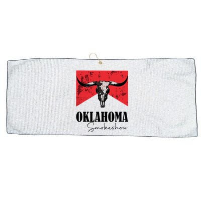 Boho Bull Skull Cow Oklahoma Smokeshow Western Country Large Microfiber Waffle Golf Towel