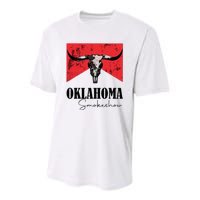 Boho Bull Skull Cow Oklahoma Smokeshow Western Country Youth Performance Sprint T-Shirt