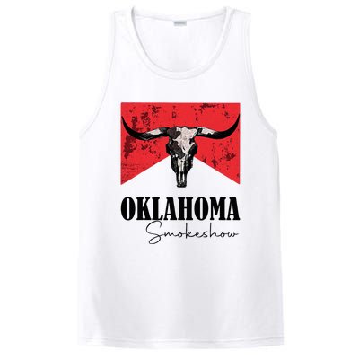 Boho Bull Skull Cow Oklahoma Smokeshow Western Country PosiCharge Competitor Tank