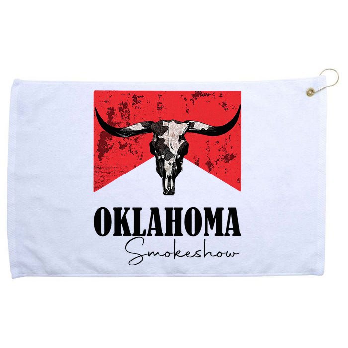 Boho Bull Skull Cow Oklahoma Smokeshow Western Country Grommeted Golf Towel