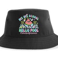 Bye Bye School Hello Pool Schools Out For Summer Teacher Sustainable Bucket Hat