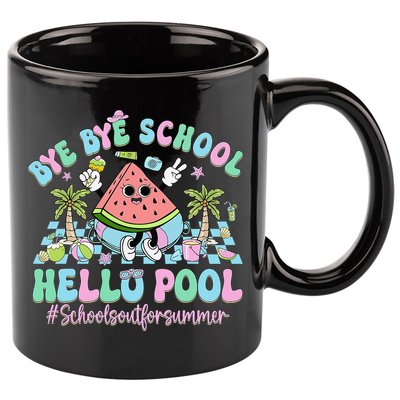 Bye Bye School Hello Pool Schools Out For Summer Teacher 11oz C Handle Ceramic Mug
