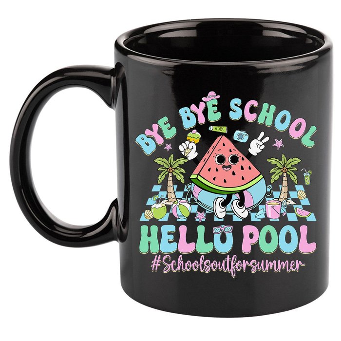 Bye Bye School Hello Pool Schools Out For Summer Teacher 11oz C Handle Ceramic Mug