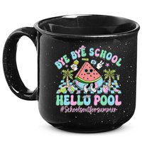 Bye Bye School Hello Pool Schools Out For Summer Teacher 15oz Campfire Ceramic Mug