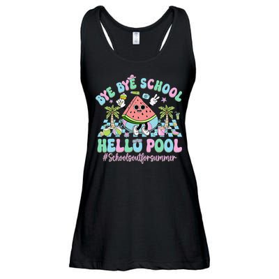 Bye Bye School Hello Pool Schools Out For Summer Teacher Ladies Essential Flowy Tank