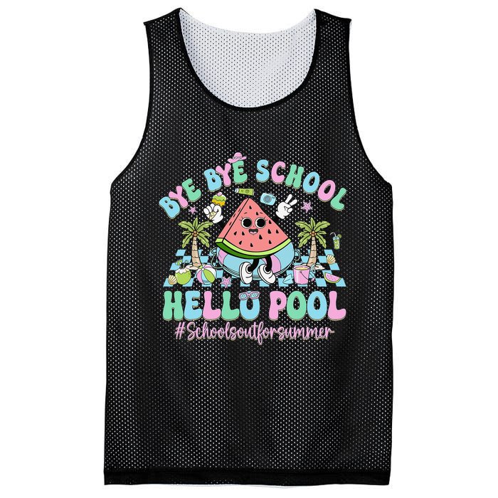 Bye Bye School Hello Pool Schools Out For Summer Teacher Mesh Reversible Basketball Jersey Tank