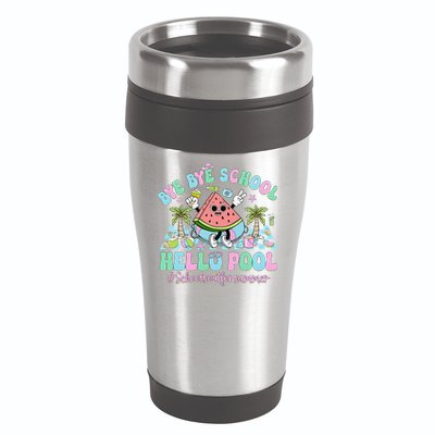 Bye Bye School Hello Pool Schools Out For Summer Teacher 16oz Travel Tumbler