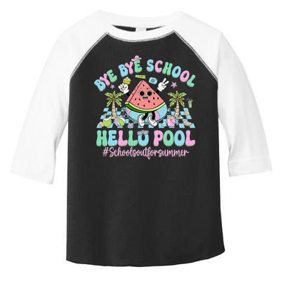 Bye Bye School Hello Pool Schools Out For Summer Teacher Toddler Fine Jersey T-Shirt