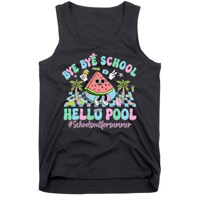 Bye Bye School Hello Pool Schools Out For Summer Teacher Tank Top