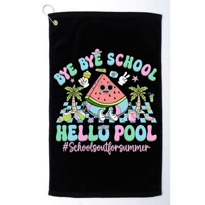 Bye Bye School Hello Pool Schools Out For Summer Teacher Golf Towel