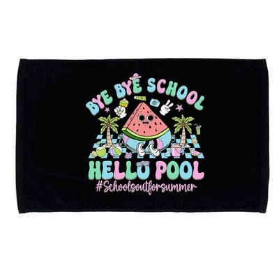Bye Bye School Hello Pool Schools Out For Summer Teacher Microfiber Hand Towel
